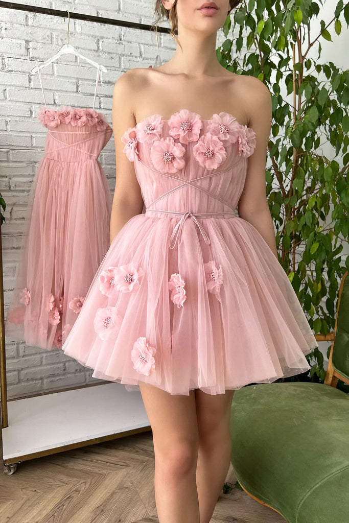 pink graduation dress